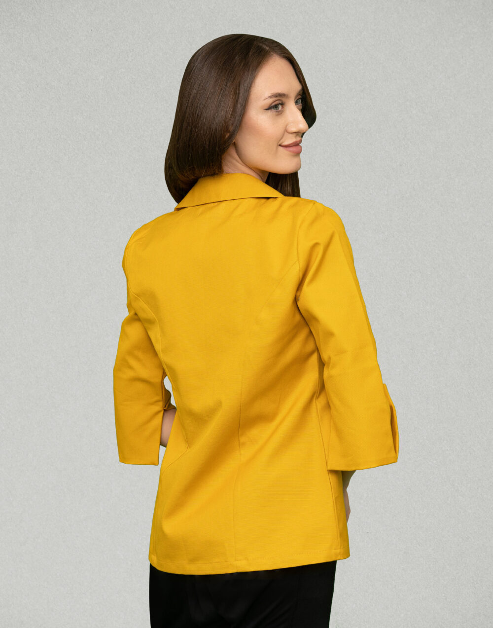 Organic Matty Yellow jacket with 3/4th  sleeves - Image 3