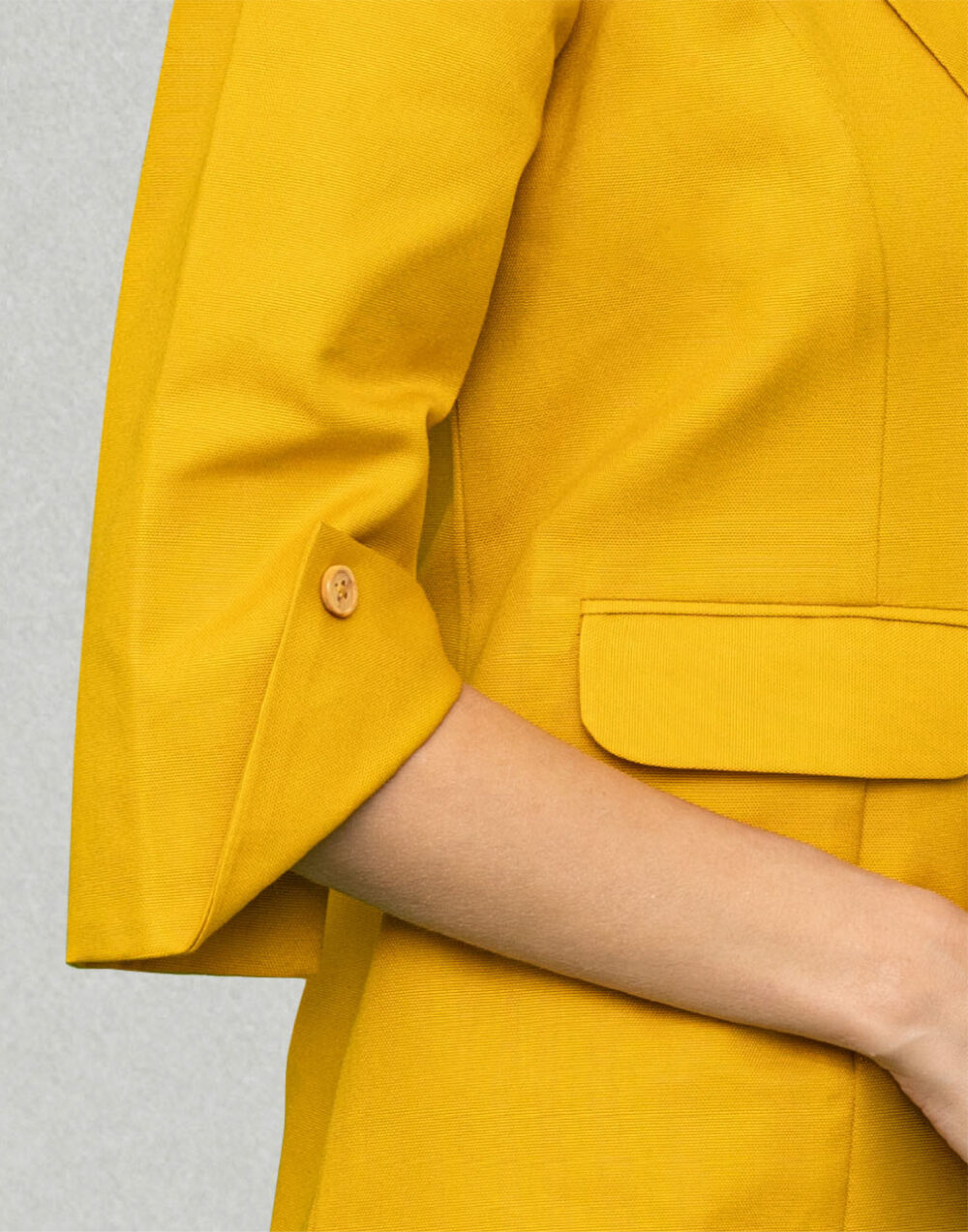 Organic Matty Yellow jacket with 3/4th  sleeves - Image 4