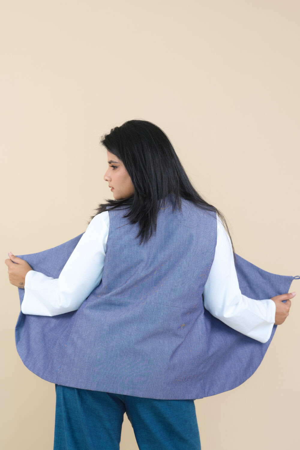 Chambray criss cross jacket - Image 2