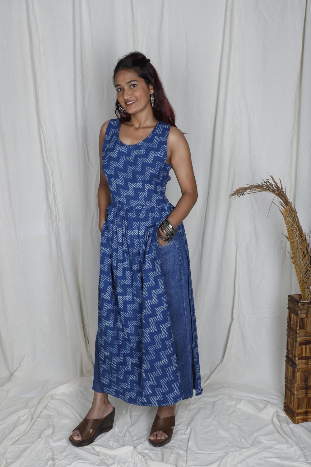 Handloom backless kurti