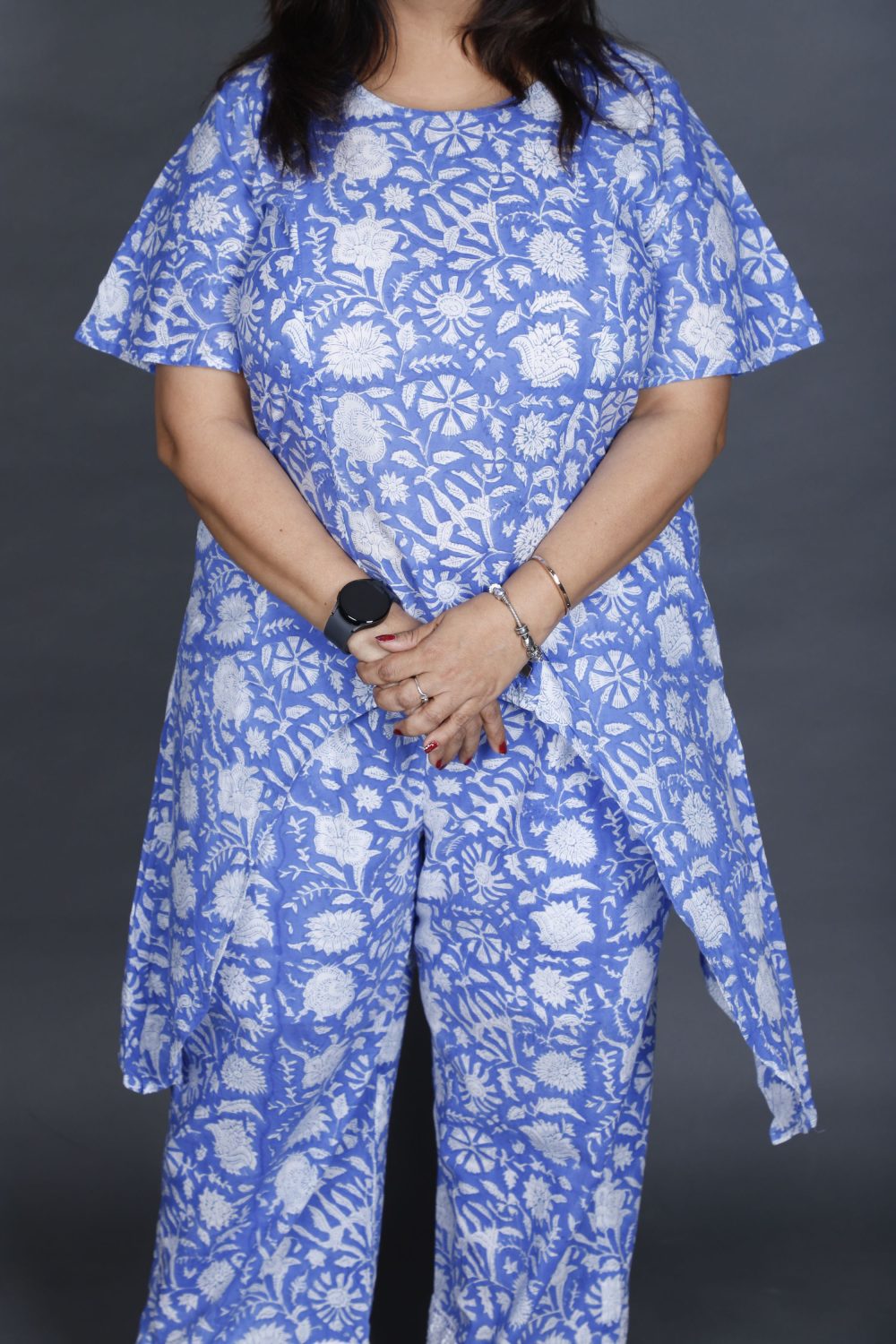 Cambric floral kurti set - Image 2